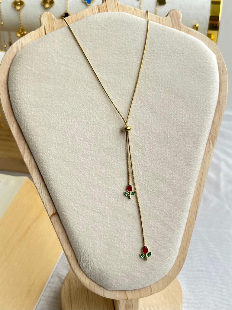 Ruby Bloom Necklace