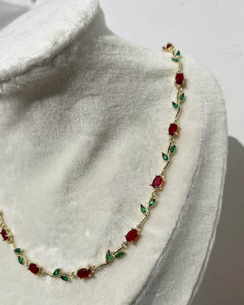 red tulip necklace